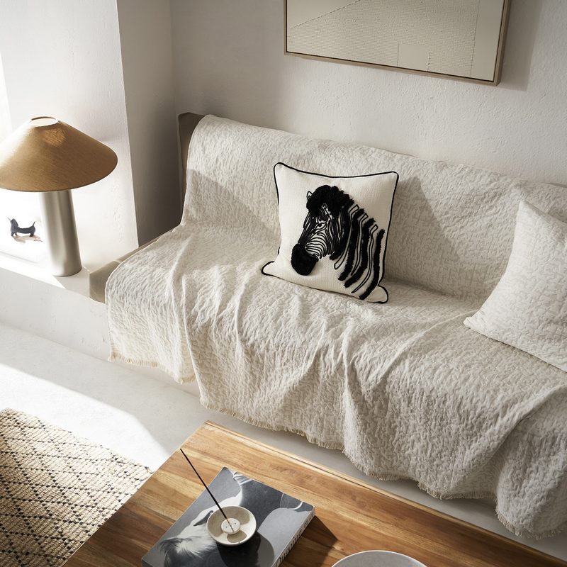 Ριχτάρι Τριθέσιου 180x300cm GOFIS HOME  Francis Natural Beige 729/06 - Image 3