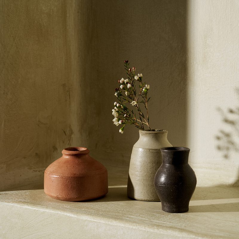 Πήλινο Σετ 2τεμ. Ø6cm Ύψος: 11cm GOFIS HOME  Isera169