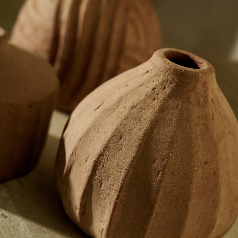 Πήλινο Σετ 3τεμ. Ø8cm Ύψος: 9cm GOFIS HOME  Evaris175 - Image 2