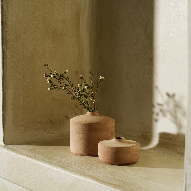 Πήλινο Σετ 2τεμ. Ø8cm Ύψος: 9cm GOFIS HOME  Zyphira177