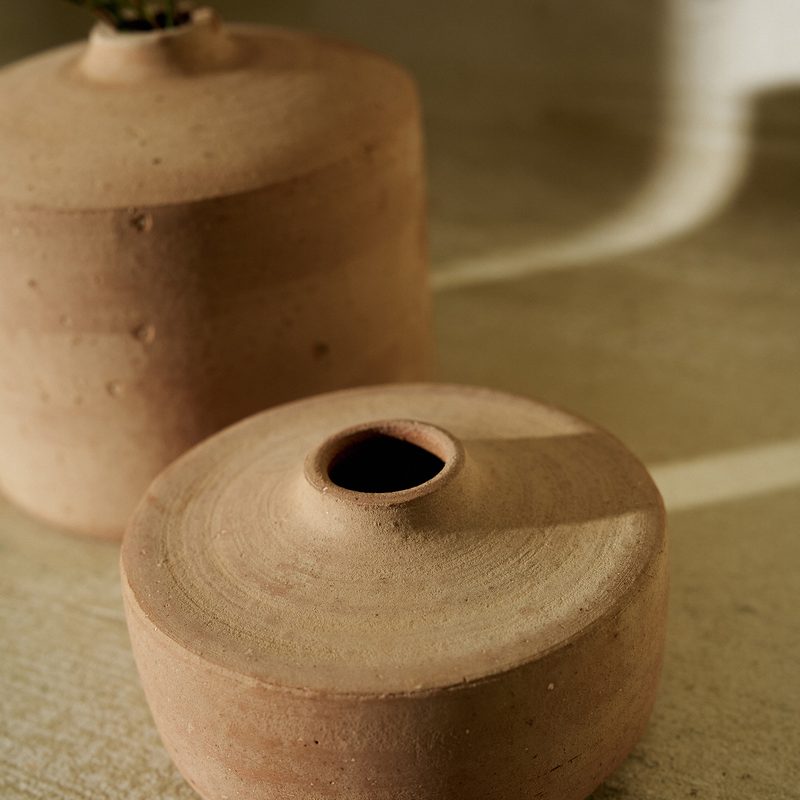 Πήλινο Σετ 2τεμ. Ø8cm Ύψος: 9cm GOFIS HOME  Zyphira177 - Image 2