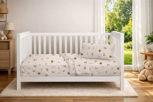 DIMcol Πάπλωμα Εμπριμέ bebe Bear's Playtime 592 120X160 Beige 100% Cotton
