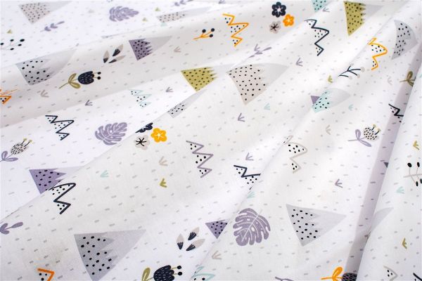 DIMcol Σεντόνια Εμπριμέ Σετ 2 τεμ kids Whimsical Mountainside 588 160X240 White-Grey 100% Cotton - Image 2