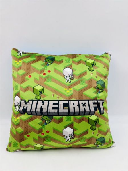 Mojang Βελούδινο Μαξιλάρι Mojang Minecraft 606 38X38 Light Green-Sky Blue 100% Velboa - Image 2