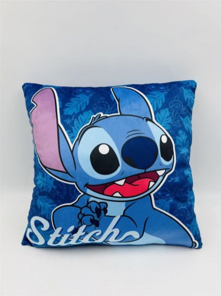 Disney Home Βελούδινο Μαξιλάρι Disney Home Stitch 611 38X38 Dark Blue 100% Velboa