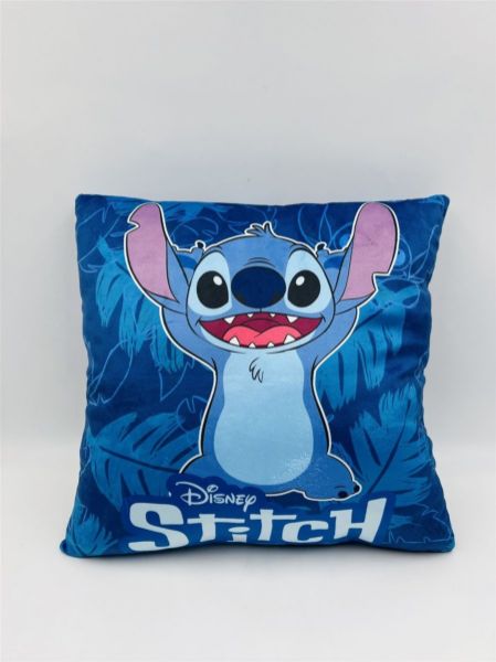 Disney Home Βελούδινο Μαξιλάρι Disney Home Stitch 611 38X38 Dark Blue 100% Velboa - Image 2