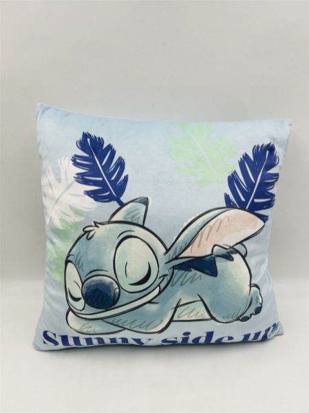 Disney Home Βελούδινο Μαξιλάρι Disney Home Stitch 612 38X38 Pale Blue 100% Velboa - Image 2