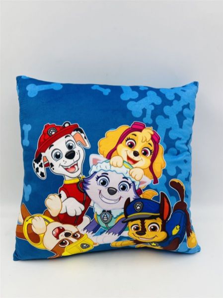 Nickelodeon Βελούδινο Μαξιλάρι Nickelodeon Paw Patrol 608 38X38 Blue 100% Velboa