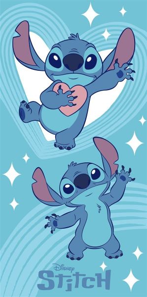 Disney Home Πετσέτα Θαλάσσης Quick Dry Disney Home Lilo & Stitch 545 70X140 Sky Blue 100% Microfiber