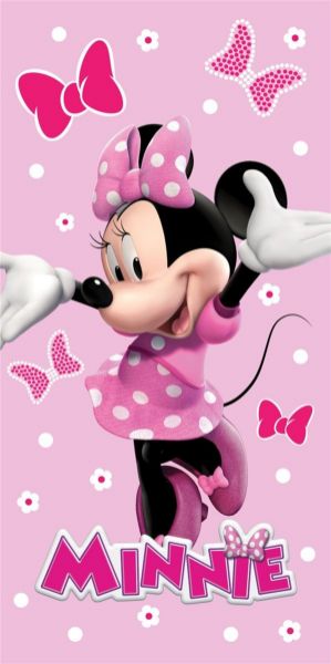 Disney Home Πετσέτα Θαλάσσης Quick Dry Disney Home Minnie 542 70X140 Baby Pink 100% Microfiber