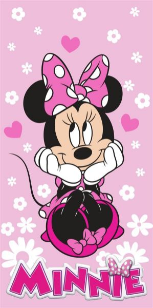 Disney Home Πετσέτα Θαλάσσης Quick Dry Disney Home Minnie 543 70X140 Baby Pink 100% Microfiber