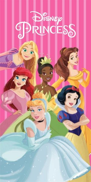 Disney Home Πετσέτα Θαλάσσης Quick Dry Disney Home Princess 552 70X140 Fuchsia-Pink 100% Microfiber