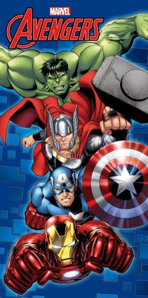 Marvel Πετσέτα Θαλάσσης Quick Dry Marvel Avengers 052 70X140 Blue 100% Microfiber