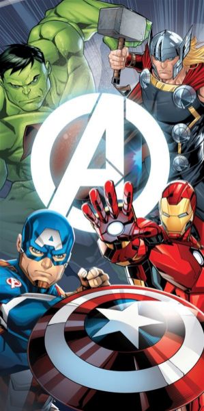 Marvel Πετσέτα Θαλάσσης Quick Dry Marvel Avengers 553 70X140 White 100% Microfiber