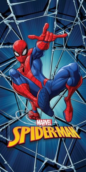 Marvel Πετσέτα Θαλάσσης Quick Dry Marvel Spider-Man 550 70X140 Blue 100% Microfiber