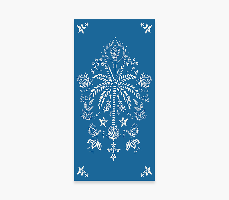 ΠΕΤΣΕΤΑ ΘΑΛΑΣΣΗΣ ORIENTAL BLUE 80X160, 100% BAMBAKI