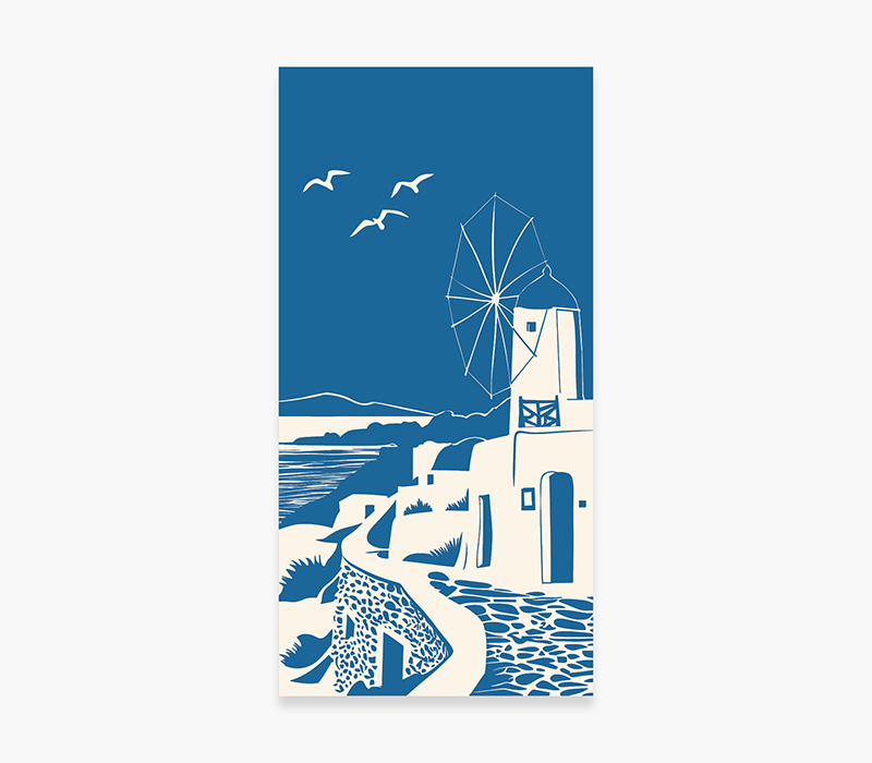 ΠΕΤΣΕΤΑ ΘΑΛΑΣΣΗΣ MY ISLAND BLUE 80X160, 100% BAMBAKI