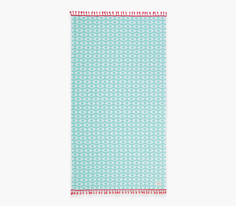 ΠΕΤΣΕΤΑ ΘΑΛΑΣΣΗΣ OPTION FRINGES 90X170, 100% BAMBAKI - Image 5