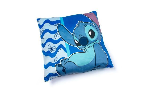 Disney Home Βελούδινο Μαξιλάρι Disney Home Stitch 09 38X38 Blue 100% Velboa - Image 2