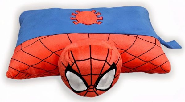 Disney Home Μαξιλάρι - Λούτρινο 2 σε 1 Marvel Spider-Man 89 45X28 Red-Blue 100% Polyester
