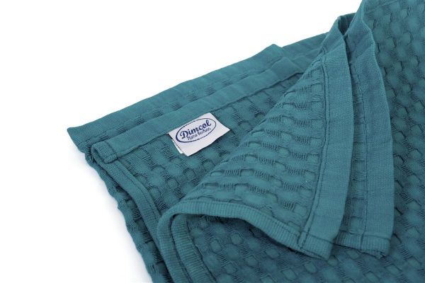 DIMcol Κουβέρτα Πικέ Μονόχρωμη 325 gr/m² 165x270 Petrol 100% Cotton - Image 2