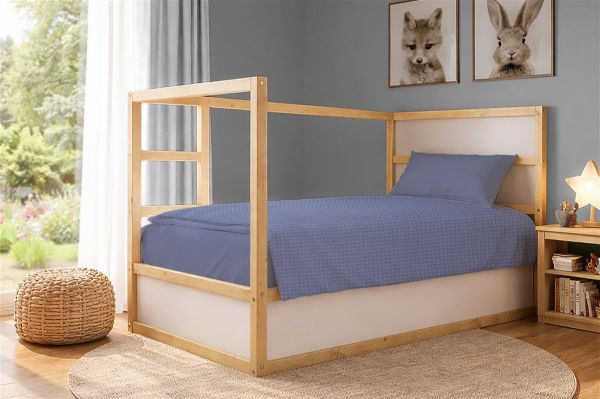 DIMcol Κουβέρτα Πικέ Μονόχρωμη 325 gr/m² 165x270 Classic Blue 100% Cotton
