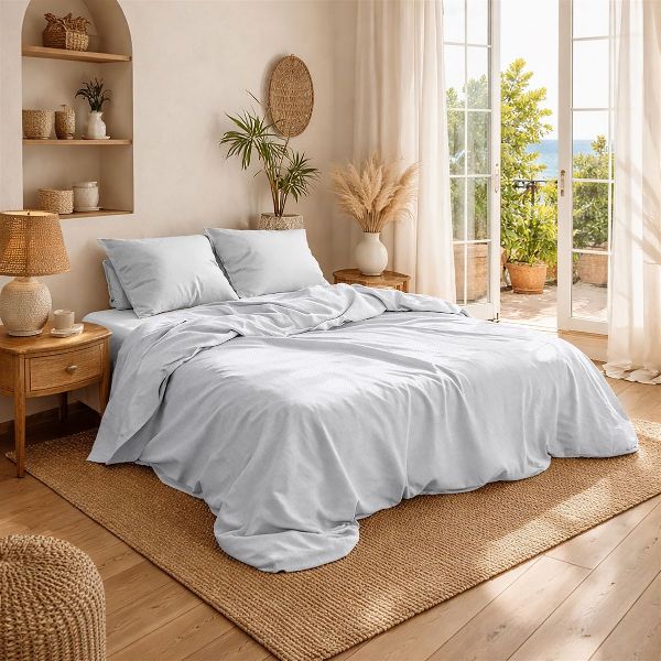 DIMcol Κουβέρτα Πικέ Μονόχρωμη 325 gr/m² 225x270 White 100% Cotton