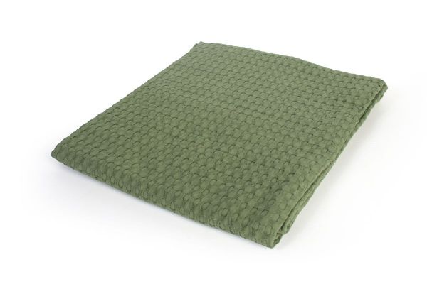 DIMcol Κουβέρτα Πικέ bebe Μονόχρωμη 325 gr/m² 85x110 Olive 100% Cotton