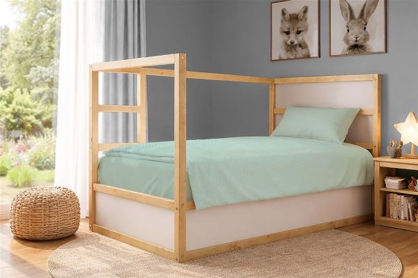 DIMcol Κουβέρτα Πικέ Μονόχρωμη 325 gr/m² 165x270 Mint 100% Cotton
