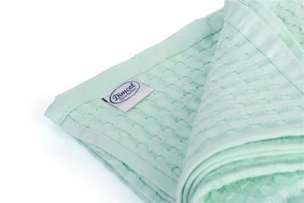 DIMcol Κουβέρτα Πικέ Μονόχρωμη 325 gr/m² 165x270 Mint 100% Cotton - Image 2