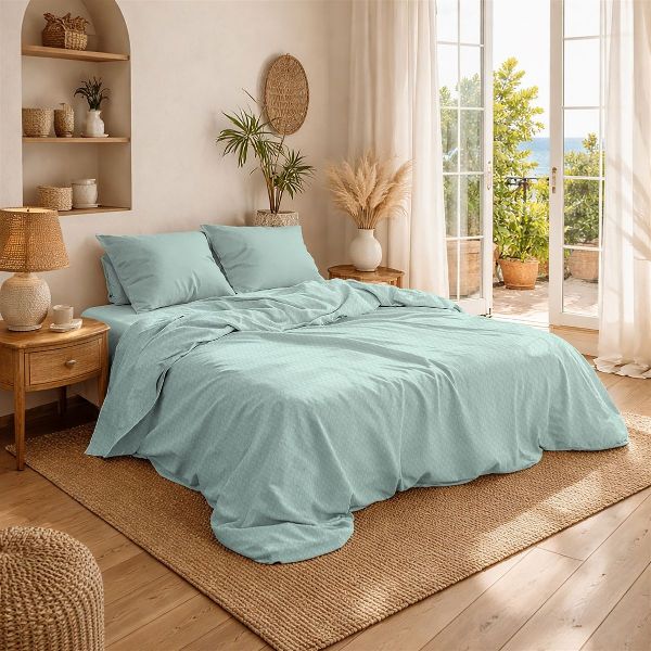 DIMcol Κουβέρτα Πικέ Μονόχρωμη 325 gr/m² 225x270 Mint 100% Cotton