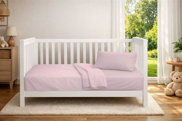 DIMcol Κουβέρτα Πικέ bebe Μονόχρωμη 325 gr/m² 125x150 English Rose 100% Cotton