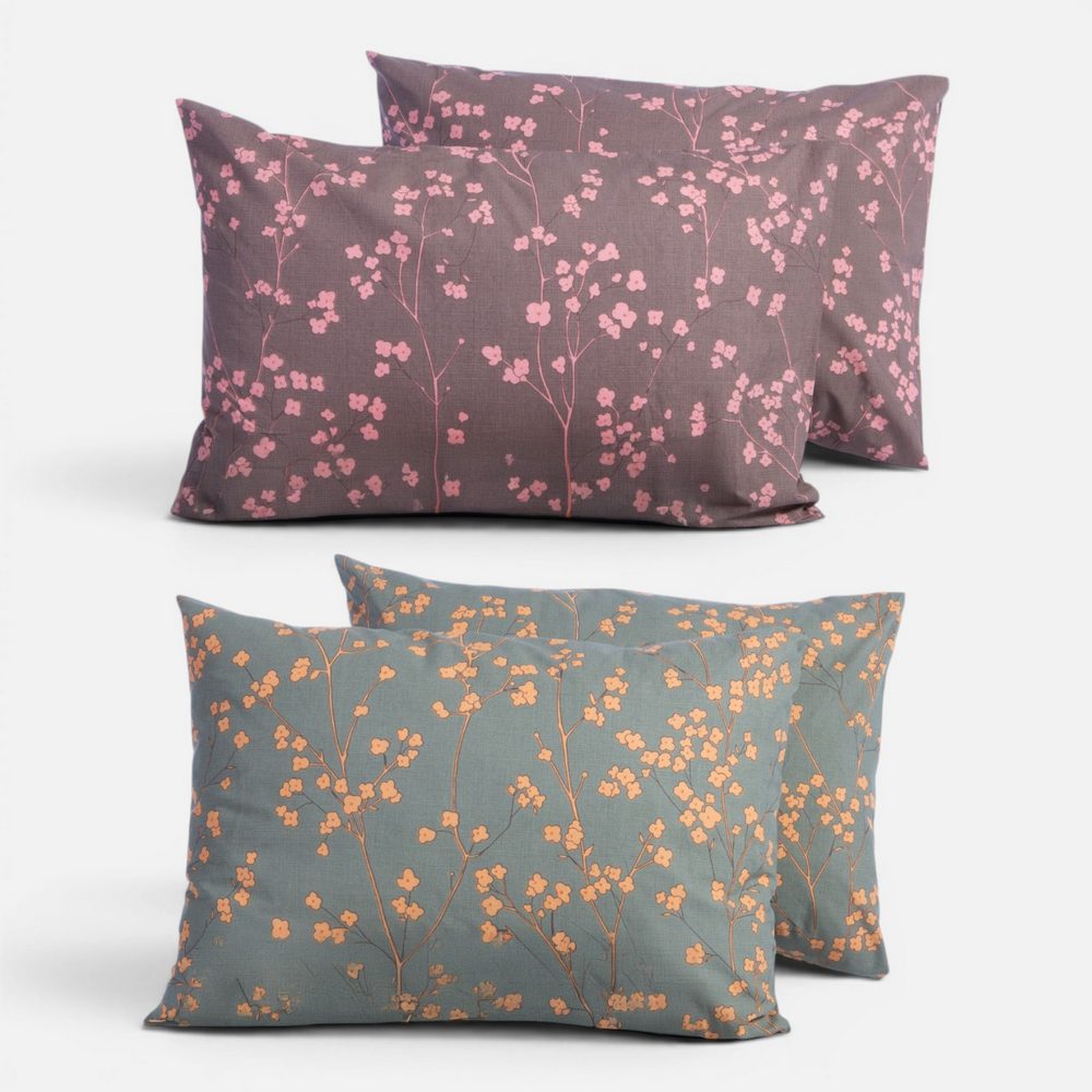 Μαξιλαροθήκη Floriva 52x72  Nef Nef Homeware, 100% ΒΑΜΒΑΚΙ