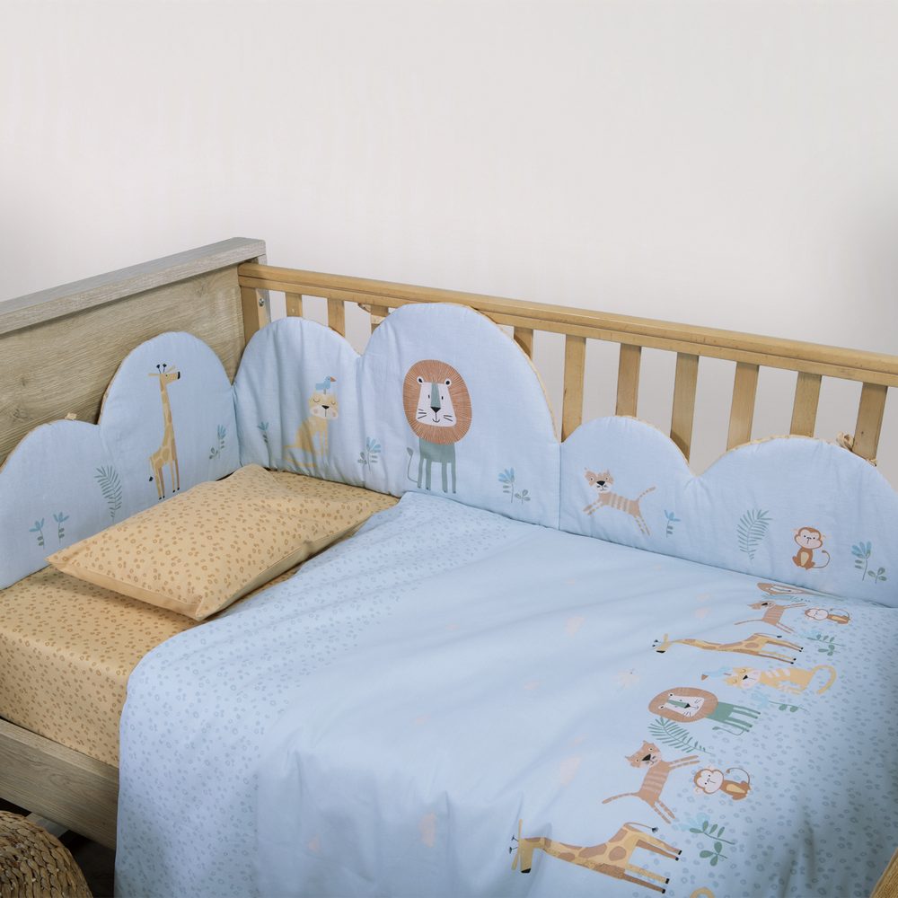 Σετ Σεντόνια Κούνιας Βρεφικά Wild Company Nef Nef Homeware, 100% ΒΑΜΒΑΚΙ - Image 2