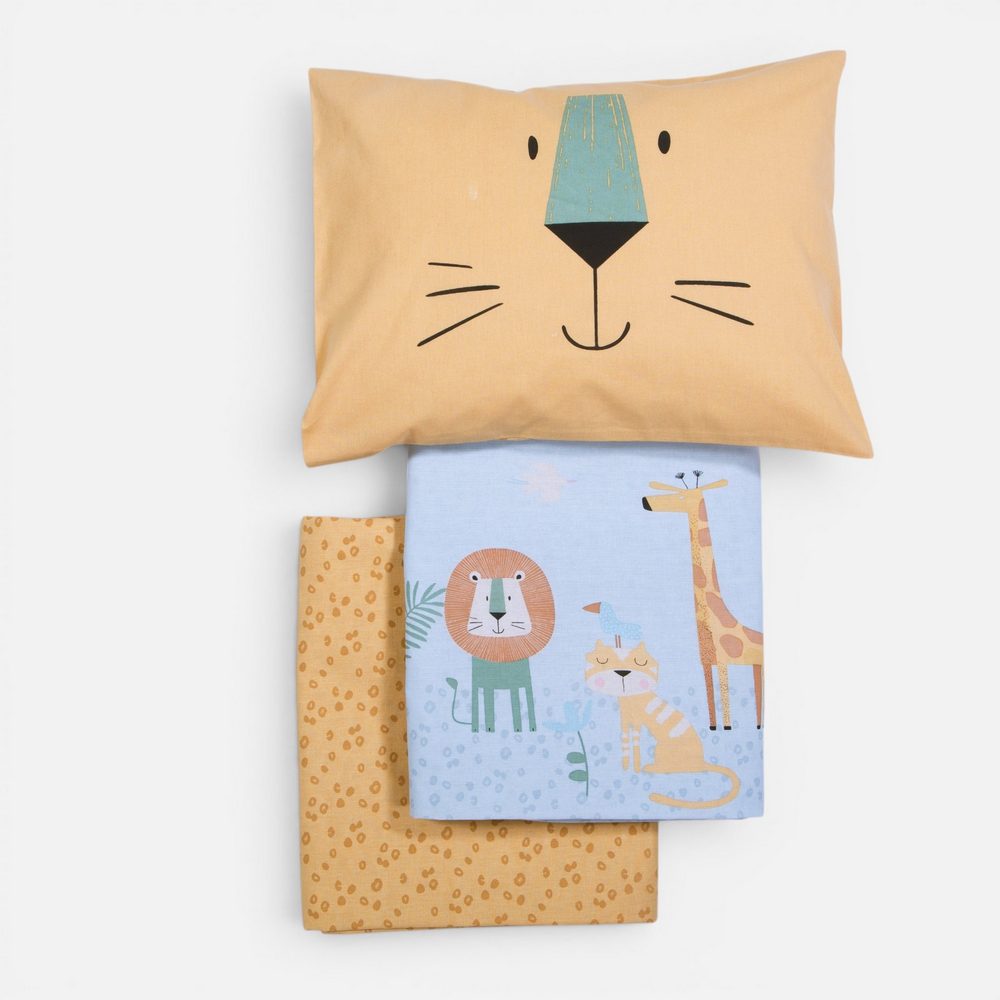 Σετ Σεντόνια Κούνιας Βρεφικά Wild Company Nef Nef Homeware, 100% ΒΑΜΒΑΚΙ - Image 4