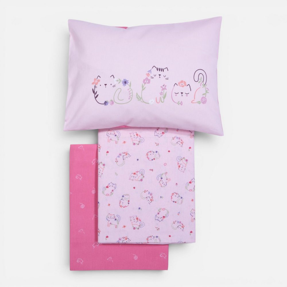 Σετ Σεντόνια Κούνιας Βρεφικά Cats Are Perfect Nef Nef Homeware, 100% ΒΑΜΒΑΚΙ - Image 3