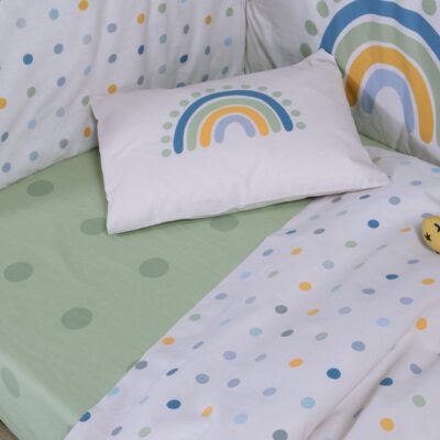 Σετ Σεντόνια Κούνιας Βρεφικά Baby Dots Nef Nef Homeware, 100% ΒΑΜΒΑΚΙ - Image 6
