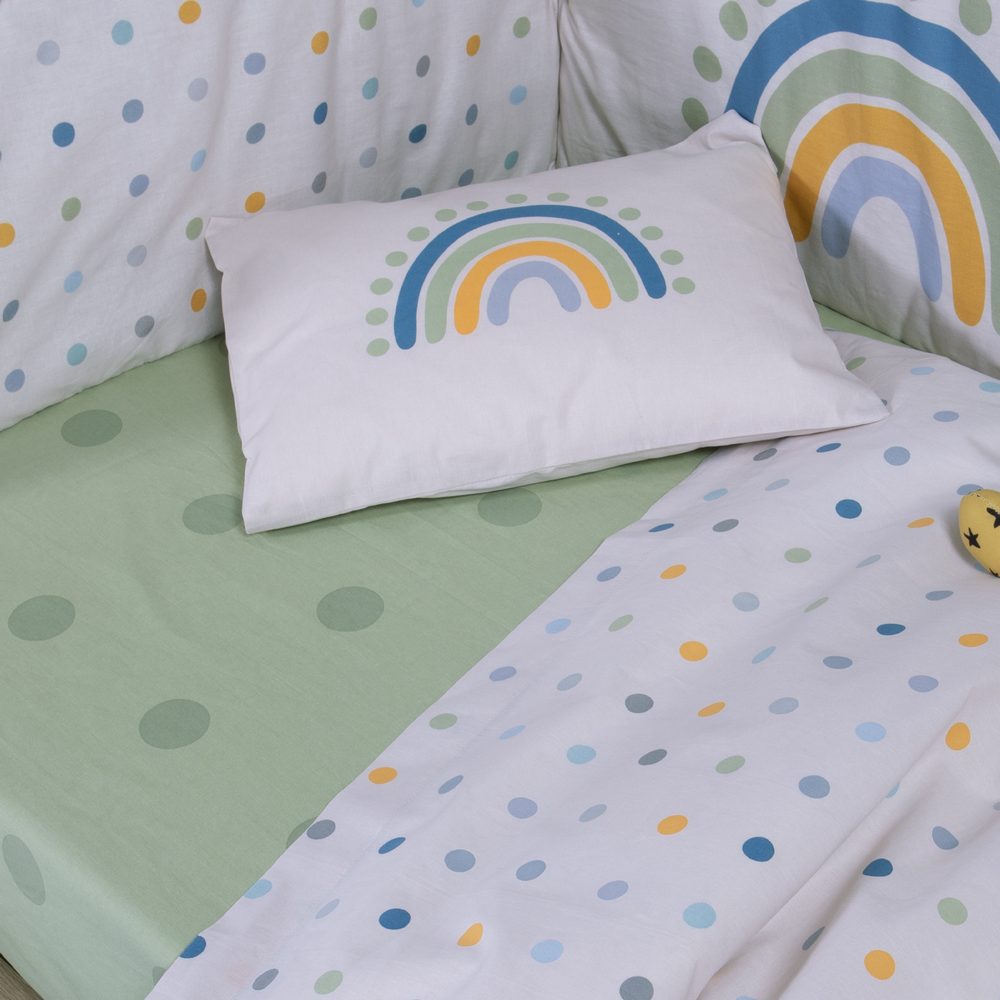 Σετ Σεντόνια Κούνιας Βρεφικά Baby Dots Nef Nef Homeware, 100% ΒΑΜΒΑΚΙ - Image 6