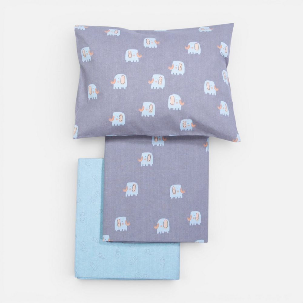 Σετ Σεντόνια Κούνιας Βρεφικά Elephants Nef Nef Homeware, 100% ΒΑΜΒΑΚΙ - Image 4