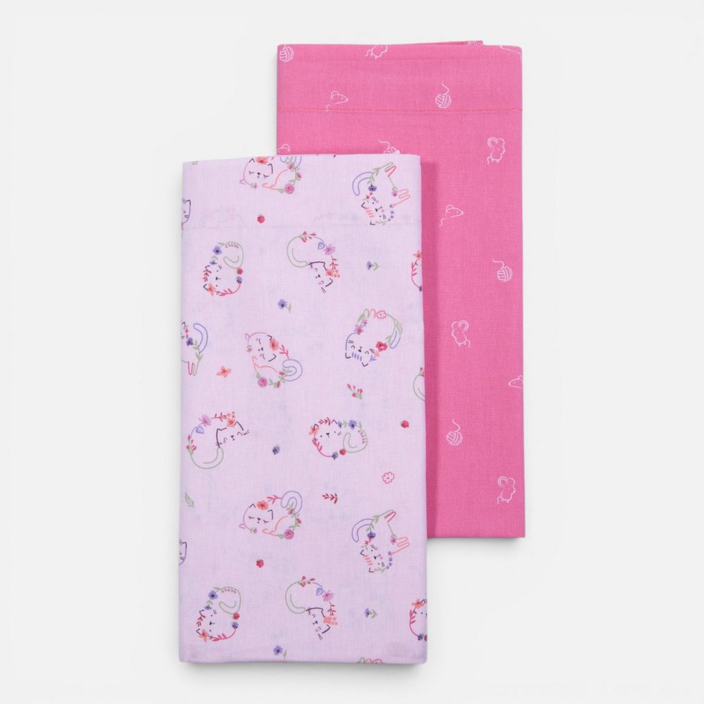Σετ Σεντόνια Λίκνου Βρεφικά 2τεμ. Cats Are Perfect Nef Nef Homeware, 100% ΒΑΜΒΑΚΙ - Image 2