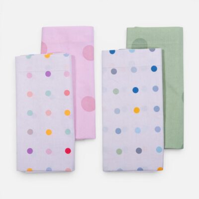 Σετ Σεντόνια Λίκνου Βρεφικά 2τεμ. Baby Dots Nef Nef Homeware, 100% ΒΑΜΒΑΚΙ