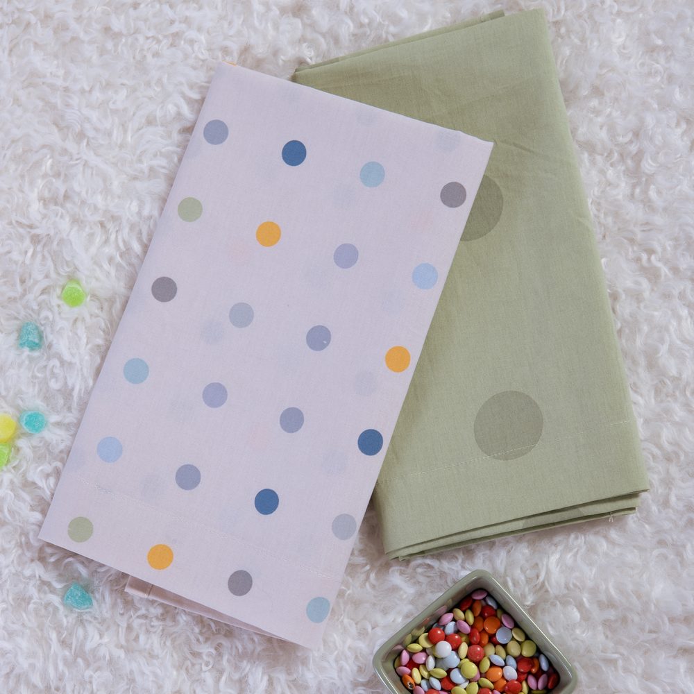 Σετ Σεντόνια Λίκνου Βρεφικά 2τεμ. Baby Dots Nef Nef Homeware, 100% ΒΑΜΒΑΚΙ - Image 2