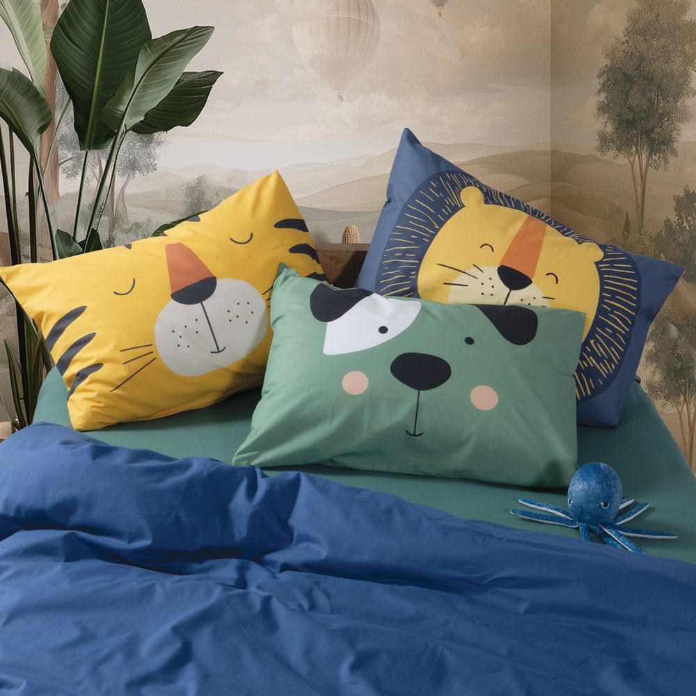 Μαξιλαροθήκη Happy Dog  Nef Nef Homeware, 100% BAMBAKI - Image 2