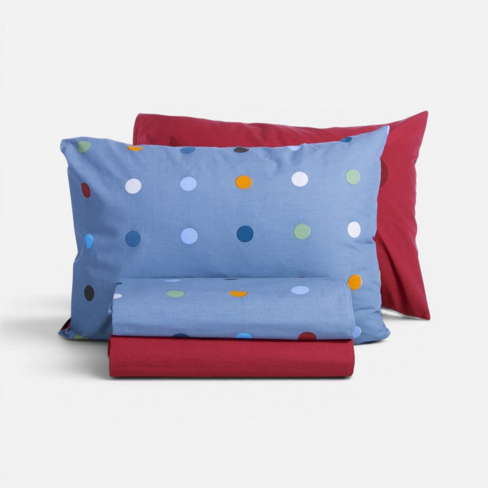 Σετ Σεντόνια Παιδικά Μονά Dots Blue 170x260 Nef Nef Homeware, 100% BAMBAKI - Image 3