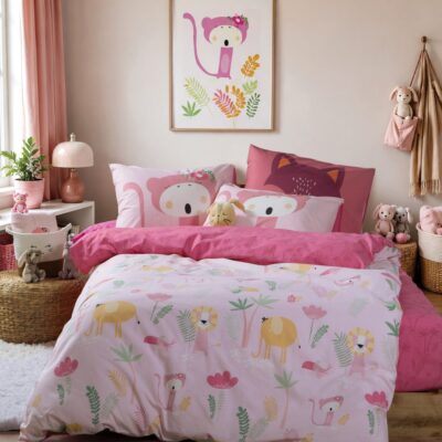 Σετ Σεντόνια Παιδικά Μονά με Λάστιχο Wild & Sweet 170x260 Nef Nef Homeware, 100% BAMBAKI