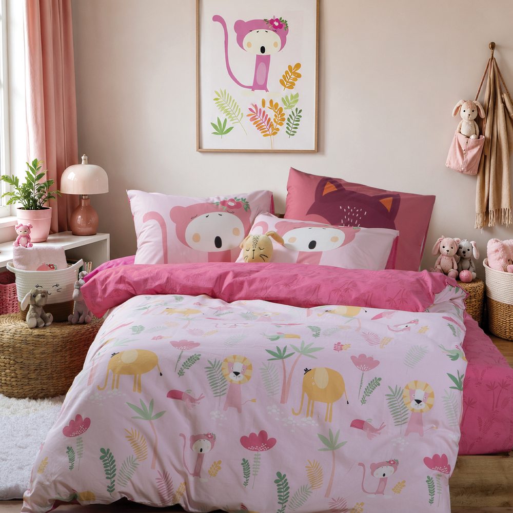 Σετ Σεντόνια Παιδικά Μονά με Λάστιχο Wild & Sweet 170x260  Nef Nef Homeware, 100% BAMBAKI