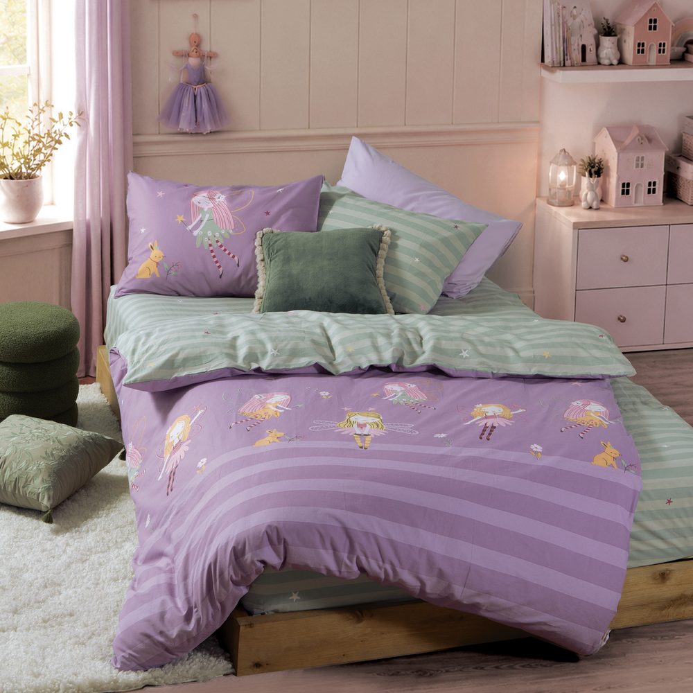 Σετ Παπλωματοθήκη Παιδική Μονή Fairy Tale 160x240 Nef Nef Homeware, 100% BAMBAKI