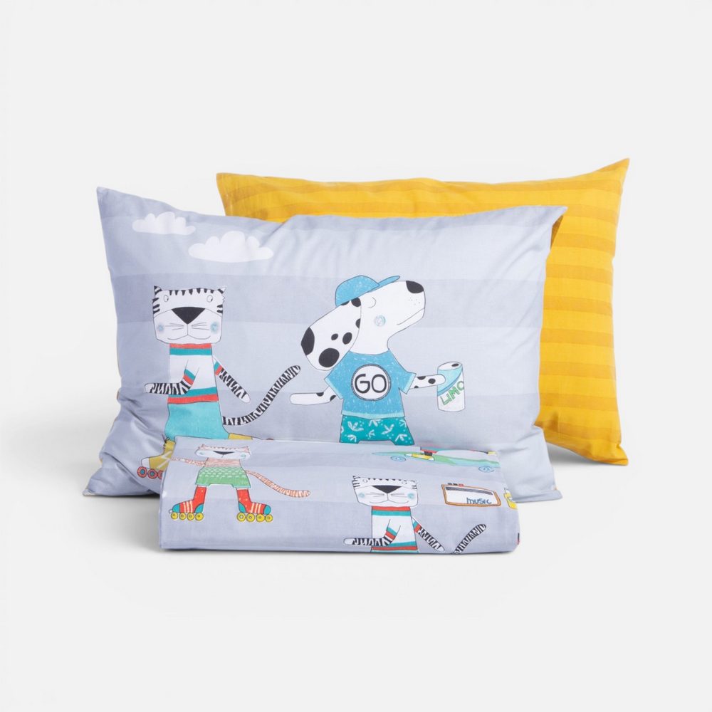 Σετ Παπλωματοθήκη Παιδική Μονή Cool Skating 160x240 Nef Nef Homeware, 100% BAMBAKI - Image 3