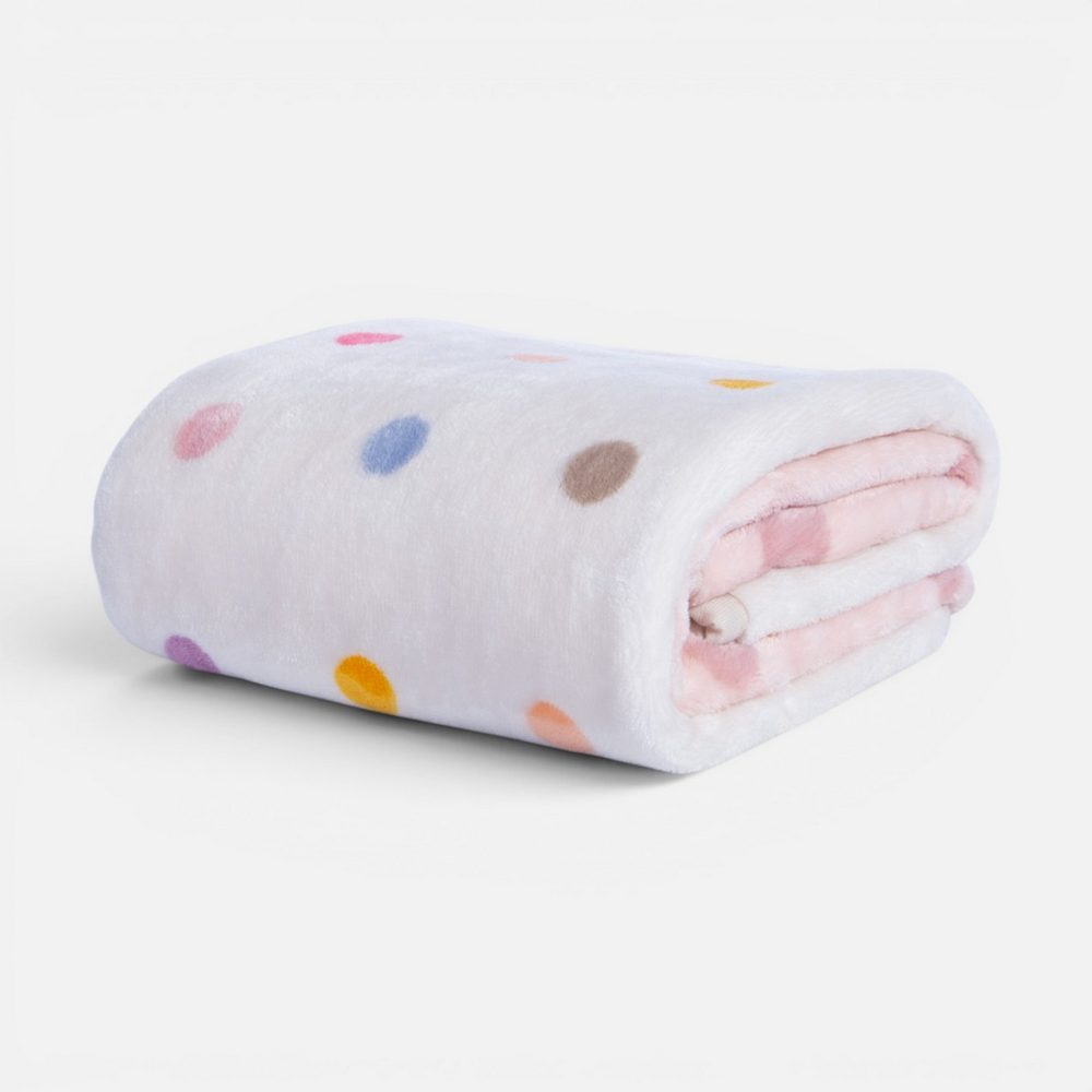 Κουβέρτα Βρεφική Αγκαλιάς Baby Dots Pink 75x100 Nef Nef Homeware, 100% ΠΟΛΥΕΣΤΕΡΑΣ - Image 3