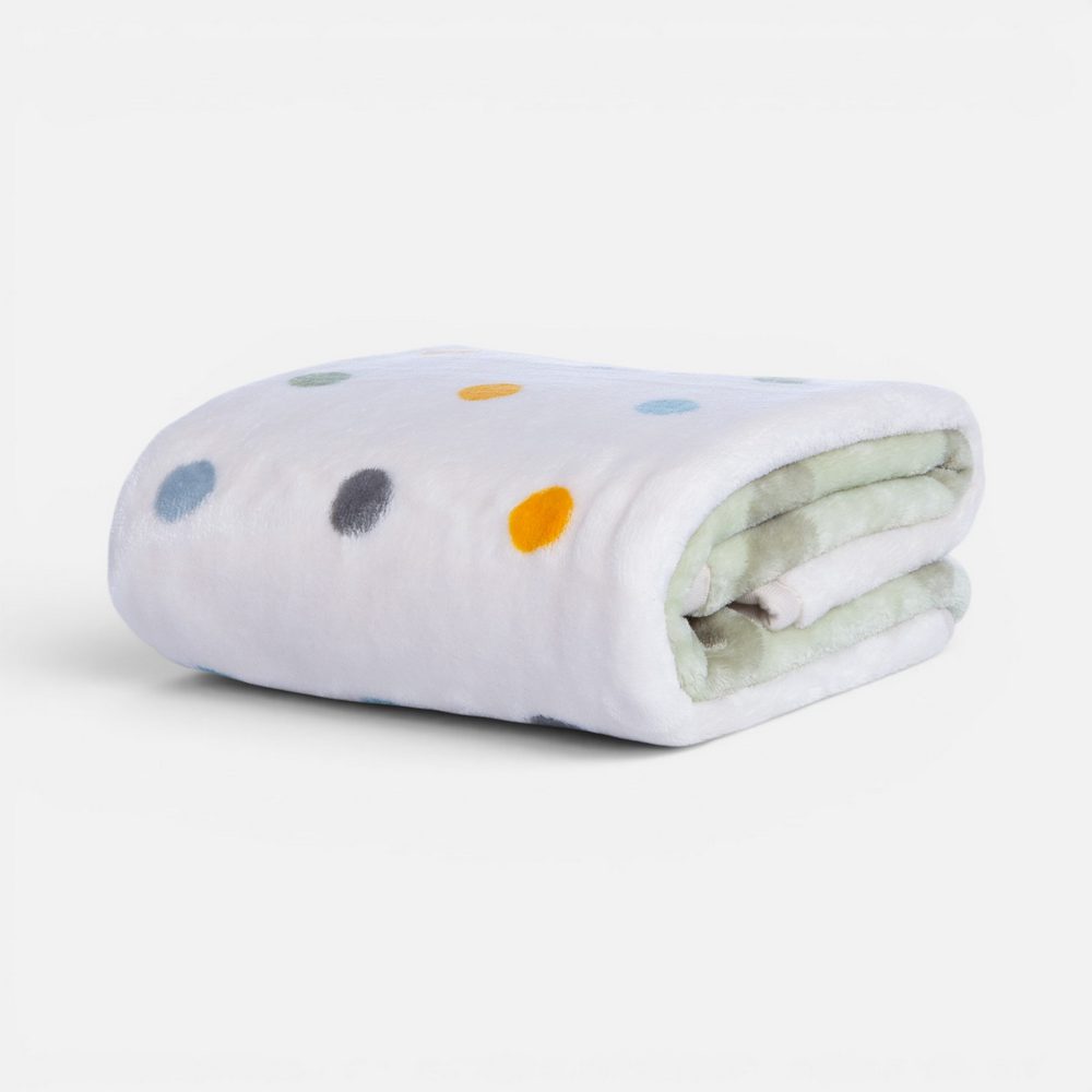 Κουβέρτα Βρεφική Αγκαλιάς Baby Dots Green 75x100 Nef Nef Homeware, 100% ΠΟΛΥΕΣΤΕΡΑΣ - Image 3